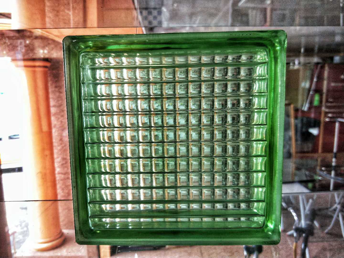 green glass block